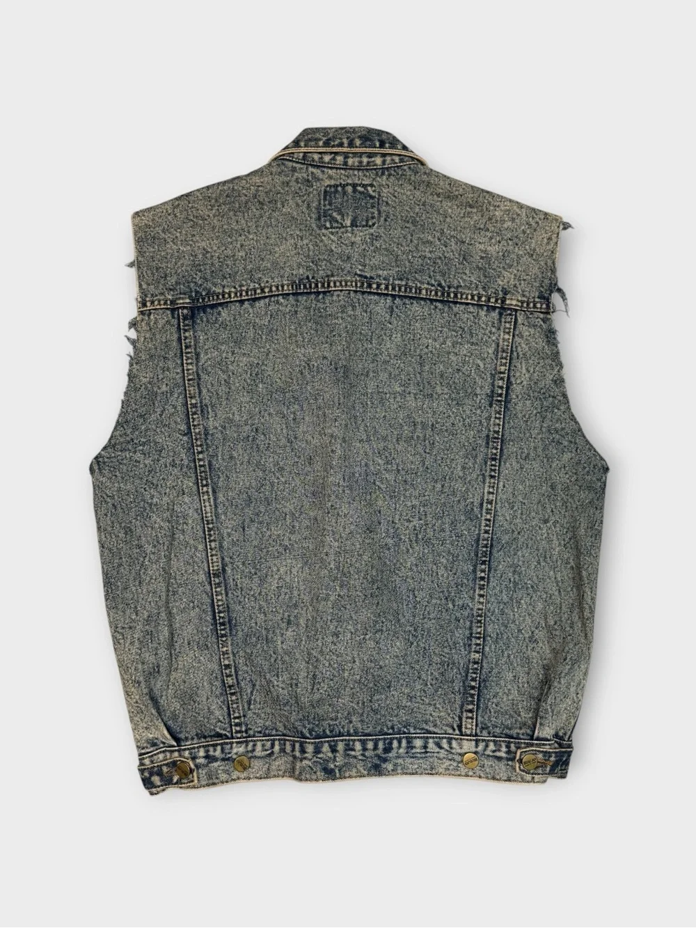Vintage BUGJO Acid Wash Cutoff Denim Vest
